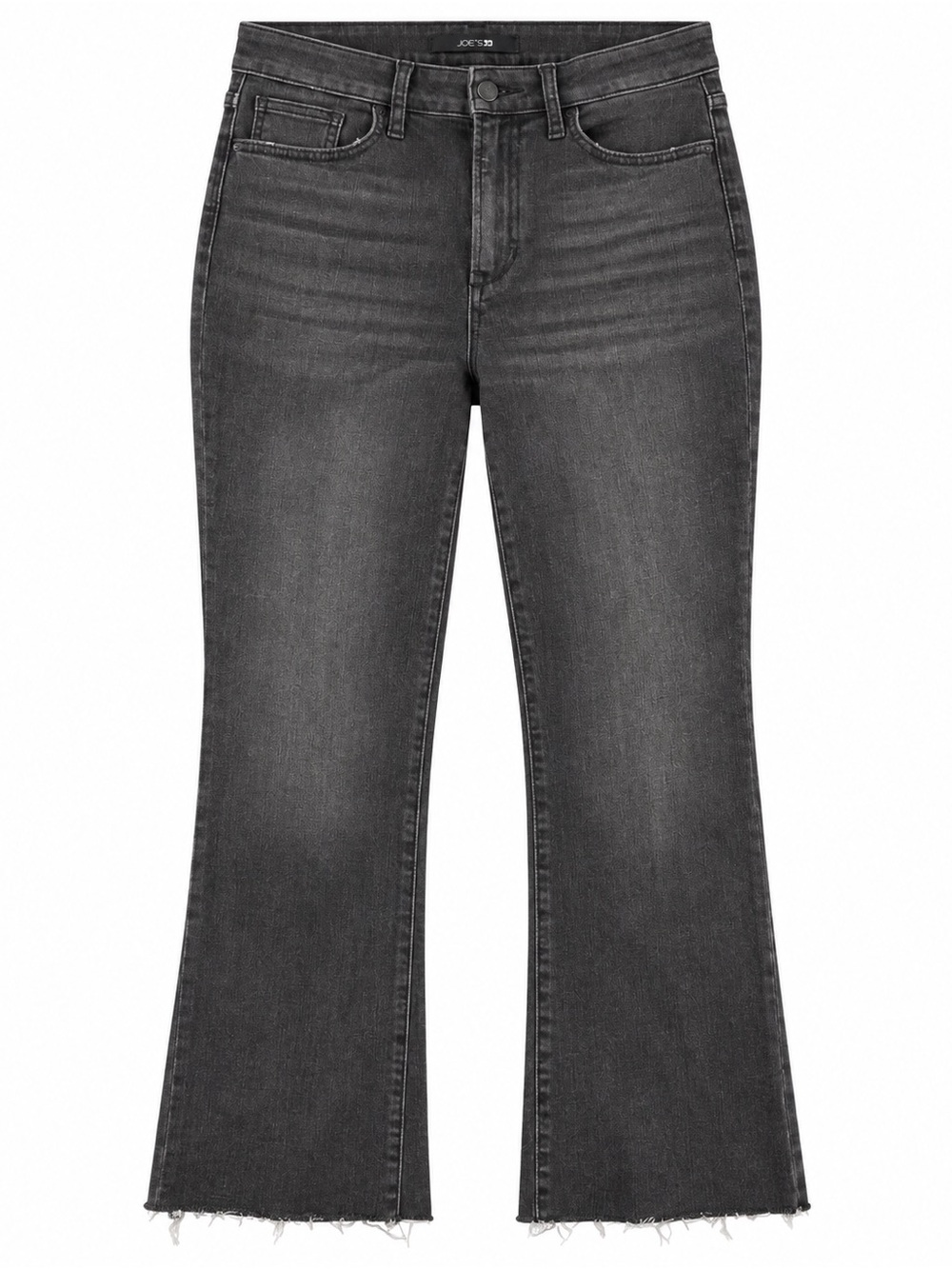 Joe’s Jeans High Rise Crop Boot Olena Black Raw Hem Jeans 29